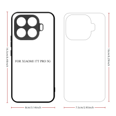 For Xiaomi 17 Pro Max DIY Printable Sublimation Phone Case Smooth Side 2D TPU Phone Shell With Aluminum Sheet for Xiaomi MI Series