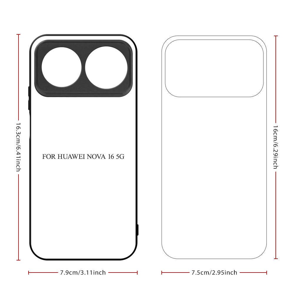 For Huawei Nova 16, Nova 16 Pro, Nova 16 Ultra, Mate 80 RS, Honor 400 Pro 5G, Honor X70I 5G Sublimation Blank Rubber 2D TPU Phone Case Cover