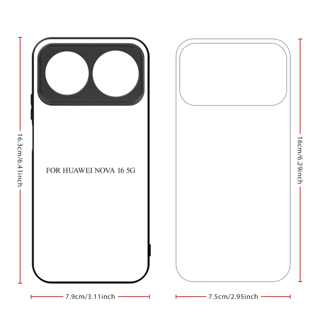 For Huawei Nova 16, Nova 16 Pro, Nova 16 Ultra, Mate 80 RS, Honor 400 Pro 5G, Honor X70I 5G Sublimation Blank Rubber 2D TPU Phone Case Cover