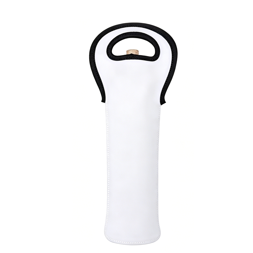 Sublimation Blank Neoprene Wine Gift Bag for Double Sided Printing  - 36.5x16.5x10cm DIY Heat Transfer Wine Tote for Personalized Presents