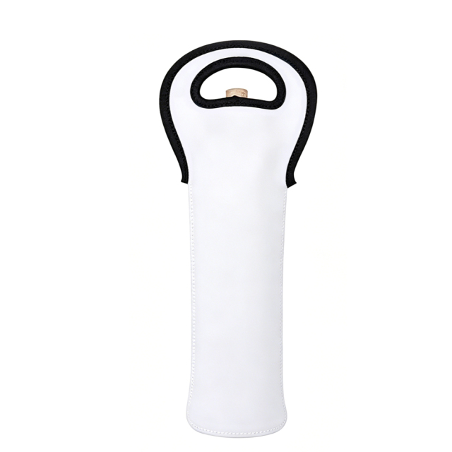Sublimation Blank Neoprene Wine Gift Bag for Double Sided Printing  - 36.5x16.5x10cm DIY Heat Transfer Wine Tote for Personalized Presents