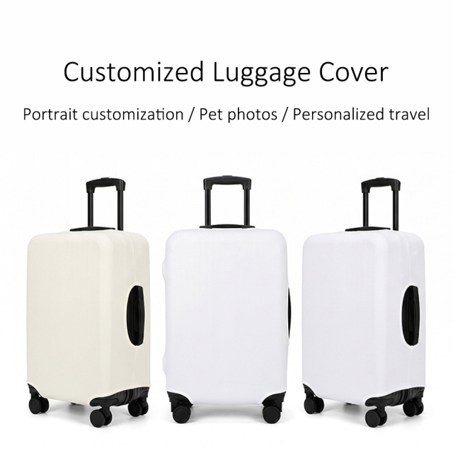 Custom Printed with Your Own Designs | Customized Sublimation Printed Luggage Cover Personalized Heat Transfer Suitcase Protector - 4 Sizes Available S/M/L/XL 