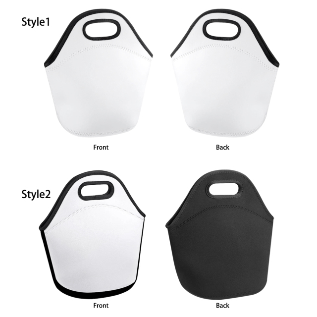 Sublimation Blank Neoprene Tote Lunch Bag - 30x30x16cm Reusable Lunch/Fruit Carrier for Custom DIY Crafts & Promotional Gifts (Single/Double Side Printing Available)