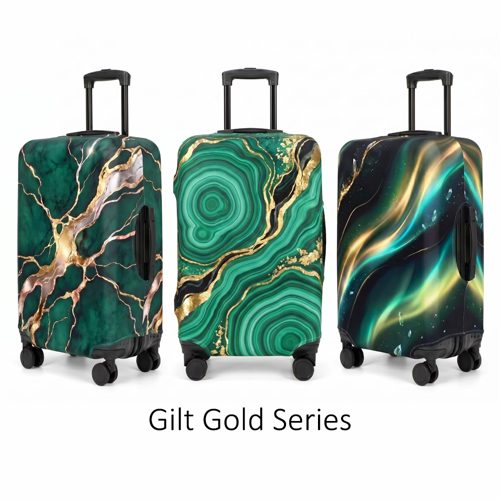 Custom Printed with Your Own Designs | Customized Sublimation Printed Luggage Cover Personalized Heat Transfer Suitcase Protector - 4 Sizes Available S/M/L/XL 