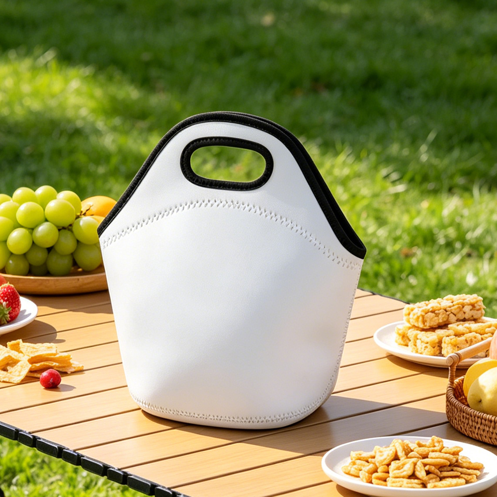 Sublimation Blank Neoprene Tote Lunch Bag - 30x30x16cm Reusable Lunch/Fruit Carrier for Custom DIY Crafts & Promotional Gifts (Single/Double Side Printing Available)