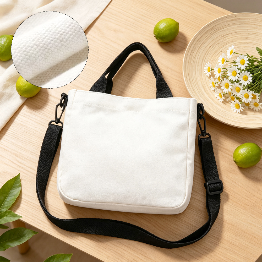 Sublimation Blank Canvas Crossbody Bag - 23x22x6cm DIY Heat Transfer Shoulder Bag for Custom DIY Crafts | 4 Colors - Pink/Purple/Blue/Black for Personalized Gifts & Promotional Giveaways