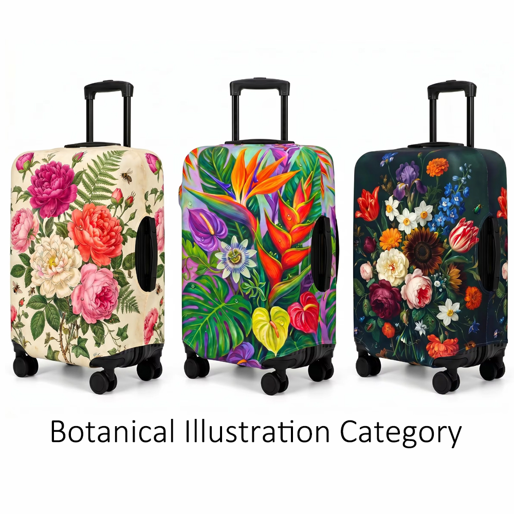 Custom Printed with Your Own Designs | Customized Sublimation Printed Luggage Cover Personalized Heat Transfer Suitcase Protector - 4 Sizes Available S/M/L/XL 