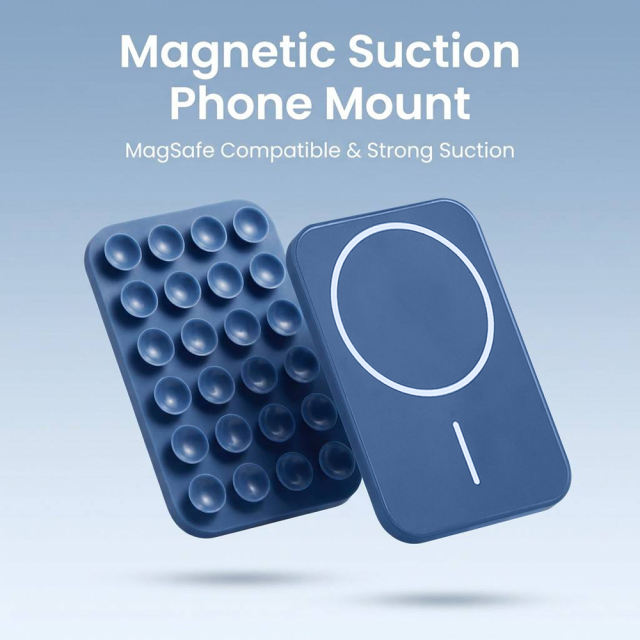 Universal Magnetic Silicone Suction Pad - Powerful Phone Gripper for Vlog Recording & Hands-Free Viewing | Direct Use & Non-thermal Transfer| Strong Grip Phone Holder for Live Streaming | Compatible With Apple Samsung Xiaomi Huawei Smartphones