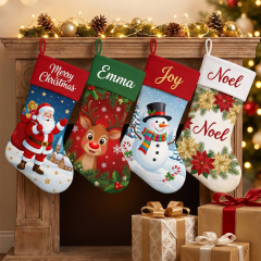 Custom Printed with Your Own Designs | Custom Sublimation Christmas Stockings 20x40x28cm Personalized Xmas Socks Perfect for Christmas Home Decorations &Gifts
