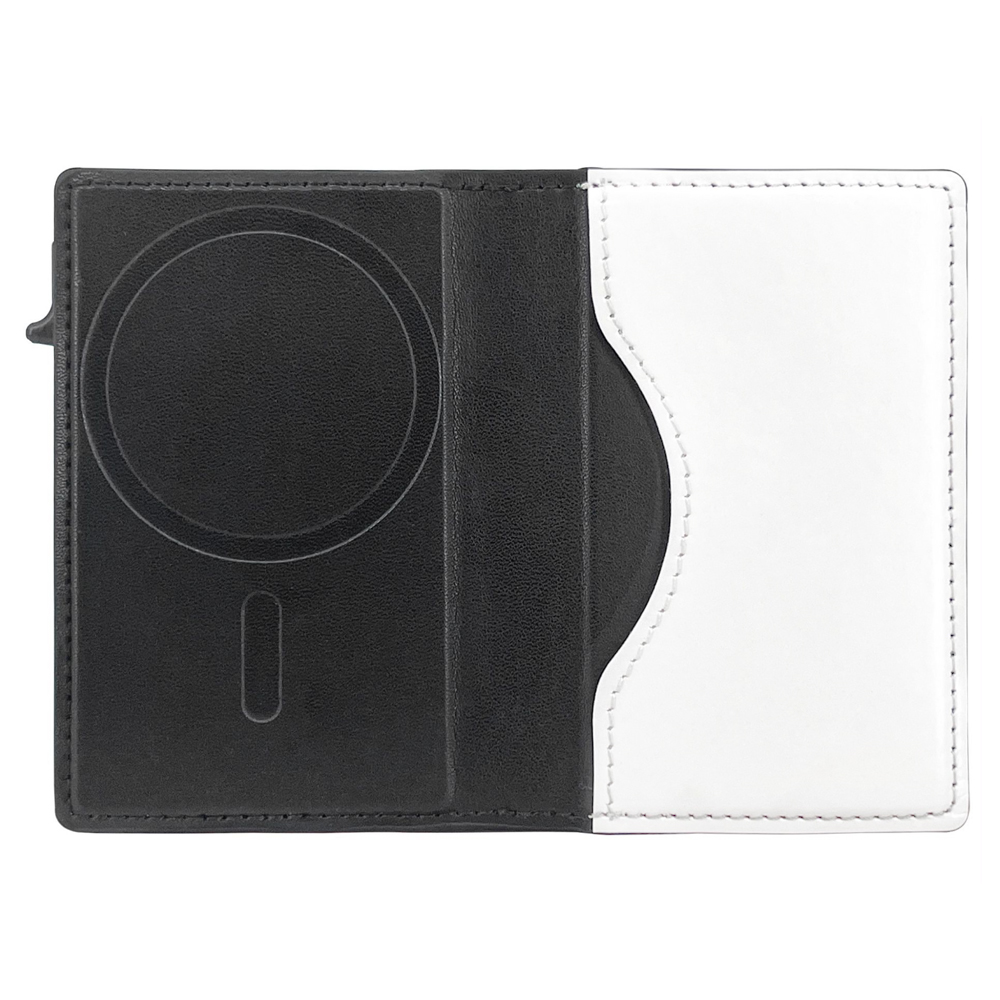 Sublimation Blank Magnetic Snap Card Holder for IPhone Usage | Multi-card Storage Made of PU + Aluminum Case DIY heat Transfer Customization | 7*10.1*1.5cm