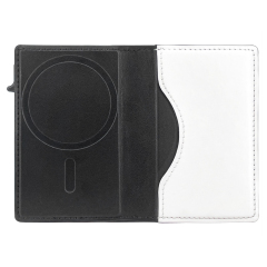 Sublimation Blank Magnetic Snap Card Holder for IPhone Usage | Multi-card Storage Made of PU + Aluminum Case DIY heat Transfer Customization | 7*10.1*1.5cm