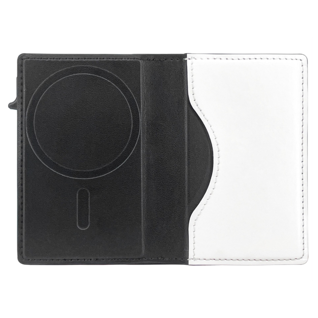 Sublimation Blank Magnetic Snap Card Holder for IPhone Usage | Multi-card Storage Made of PU + Aluminum Case DIY heat Transfer Customization | 7*10.1*1.5cm