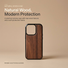 Natural Wood Phone Cases For IPhone 11 -17 Series | 5 Natural Wood Texture Finishes - Suitable for Laser-Engravable Or Direct To Use