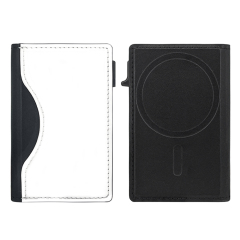 Sublimation Blank Magnetic Snap Card Holder for IPhone Usage | Multi-card Storage Made of PU + Aluminum Case DIY heat Transfer Customization | 7*10.1*1.5cm