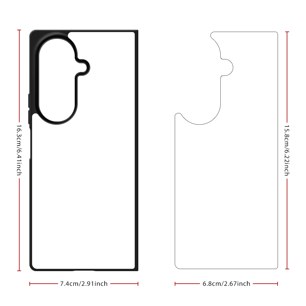 For SamSung Z Fold 8 Ultra Series Sublimation Blank Phone Cases Custom DIY 2D TPU Phone Covers With Aluminum Sheet Insert for Heat Transfer Printing | for SamSung Z Fold 3-8 Series