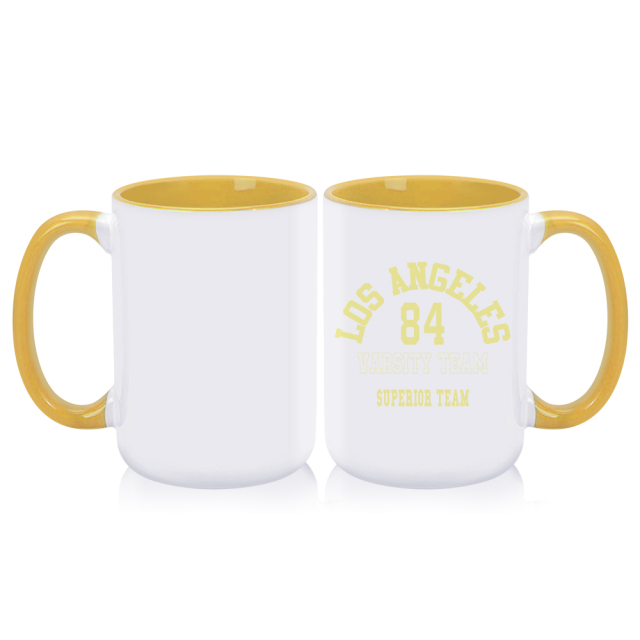 Sublimation Blank 15OZ / 450ml Blank Mugs Custom Colorful Ceramic Coffee Mugs With Handle DIY Personalized Ceramic Cups 15oz Ceramic Mugs With Variety of Packing Methods