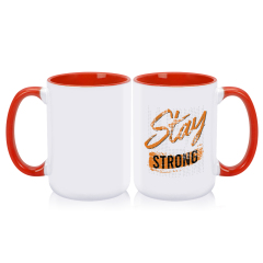 Sublimation Blank 15OZ / 450ml Blank Mugs Custom Colorful Ceramic Coffee Mugs With Handle DIY Personalized Ceramic Cups 15oz Ceramic Mugs With Variety of Packing Methods