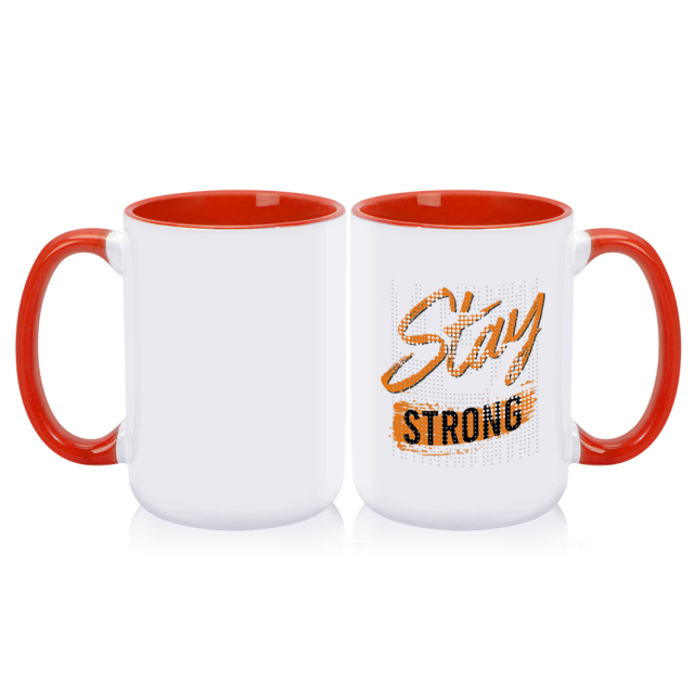 Sublimation Blank 15OZ / 450ml Blank Mugs Custom Colorful Ceramic Coffee Mugs With Handle DIY Personalized Ceramic Cups 15oz Ceramic Mugs With Variety of Packing Methods