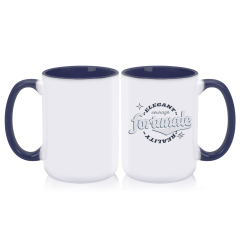 Sublimation Blank 15OZ / 450ml Blank Mugs Custom Colorful Ceramic Coffee Mugs With Handle DIY Personalized Ceramic Cups 15oz Ceramic Mugs With Variety of Packing Methods