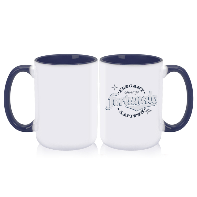 Sublimation Blank 15OZ / 450ml Blank Mugs Custom Colorful Ceramic Coffee Mugs With Handle DIY Personalized Ceramic Cups 15oz Ceramic Mugs With Variety of Packing Methods