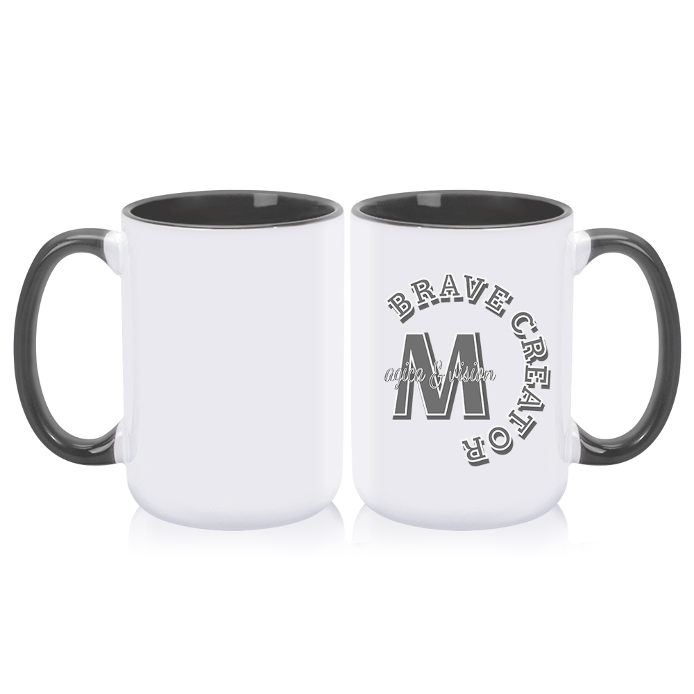 Sublimation Blank 15OZ / 450ml Blank Mugs Custom Colorful Ceramic Coffee Mugs With Handle DIY Personalized Ceramic Cups 15oz Ceramic Mugs With Variety of Packing Methods