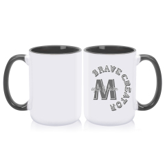 Sublimation Blank 15OZ / 450ml Blank Mugs Custom Colorful Ceramic Coffee Mugs With Handle DIY Personalized Ceramic Cups 15oz Ceramic Mugs With Variety of Packing Methods