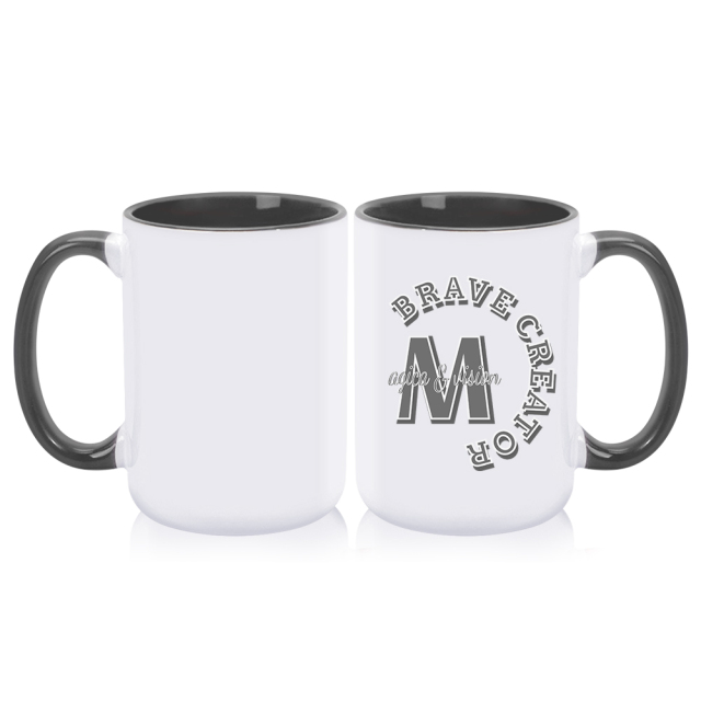Sublimation Blank 15OZ / 450ml Blank Mugs Custom Colorful Ceramic Coffee Mugs With Handle DIY Personalized Ceramic Cups 15oz Ceramic Mugs With Variety of Packing Methods