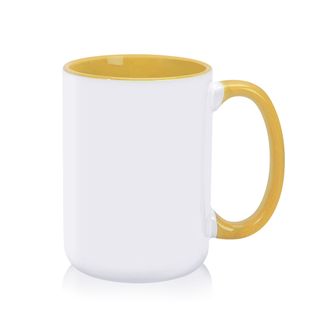 Sublimation Blank 15OZ / 450ml Blank Mugs Custom Colorful Ceramic Coffee Mugs With Handle DIY Personalized Ceramic Cups 15oz Ceramic Mugs With Variety of Packing Methods