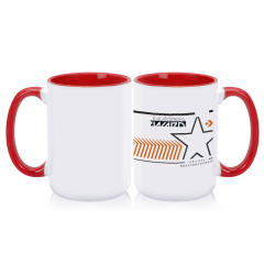 Sublimation Blank 15OZ / 450ml Blank Mugs Custom Colorful Ceramic Coffee Mugs With Handle DIY Personalized Ceramic Cups 15oz Ceramic Mugs With Variety of Packing Methods