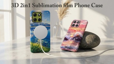 For Motolora G86 5G / Edge 60 Fusion Sublimation Blank 3D 2in1 Magnetic Film Phone Cases for 3D Film Printing Custom DIY 3D TPU&PC Phone Covers - Glossy