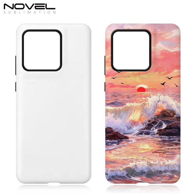 For Motolora G86 5G / Edge 60 Fusion Sublimation Blank 3D 2in1 Magnetic Film Phone Cases for 3D Film Printing Custom DIY 3D TPU&PC Phone Covers - Glossy