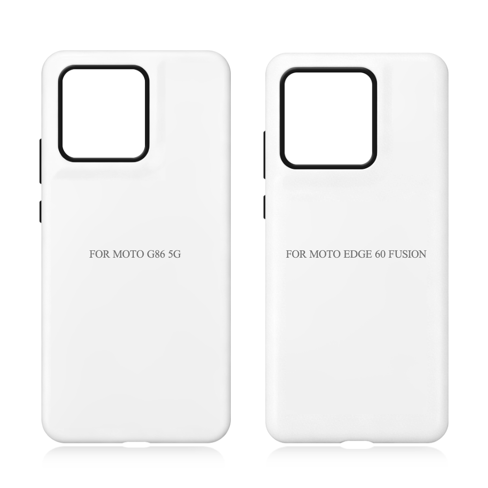 For Motolora G86 5G / Edge 60 Fusion Sublimation Blank 3D 2in1 Magnetic Film Phone Cases for 3D Film Printing Custom DIY 3D TPU&PC Phone Covers - Glossy