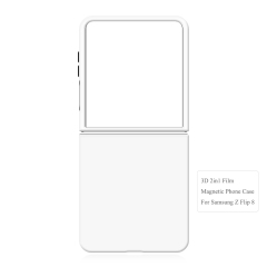 For Samsung Z Flip 8 Sublimation Blank 3D 2in1 Magnetic Coated Phone Cases for 3D Film Printing Custom DIY 3D 2IN1 Magnetic Phone Covers Heat Transfer Printing