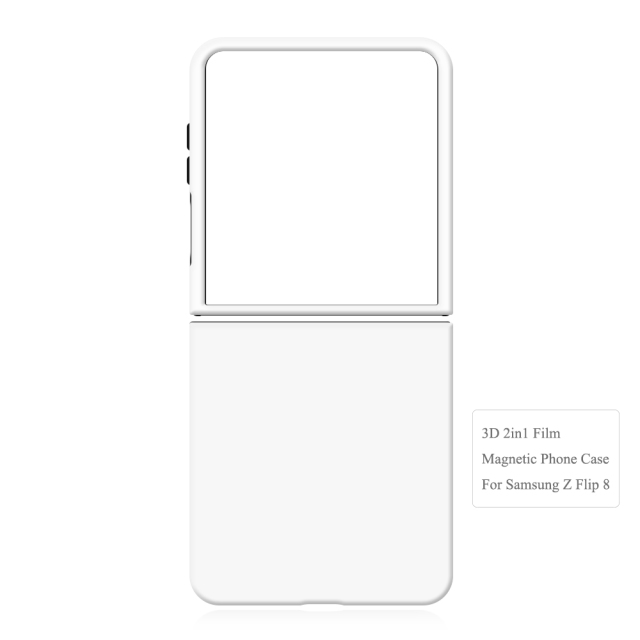 For Samsung Z Flip 8 Sublimation Blank 3D 2in1 Magnetic Coated Phone Cases for 3D Film Printing Custom DIY 3D 2IN1 Magnetic Phone Covers Heat Transfer Printing