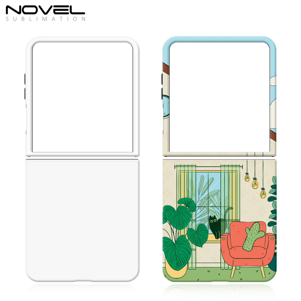 For Samsung Z Flip 8 Sublimation Blank 3D 2in1 Magnetic Coated Phone Cases for 3D Film Printing Custom DIY 3D 2IN1 Magnetic Phone Covers Heat Transfer Printing