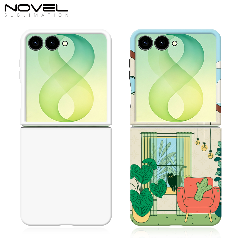 For Samsung Z Flip 8 Sublimation Blank 3D 2in1 Magnetic Coated Phone Cases for 3D Film Printing Custom DIY 3D 2IN1 Magnetic Phone Covers Heat Transfer Printing