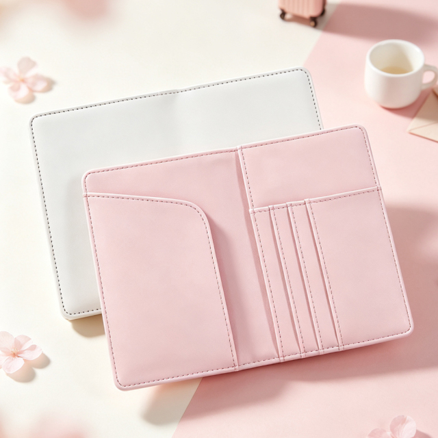 Sublimation Blank PU Leather Passport Holder Cover With Card Slots | 5 Colors Custom DIY Heat Transfer Card Holders Travel Accessory