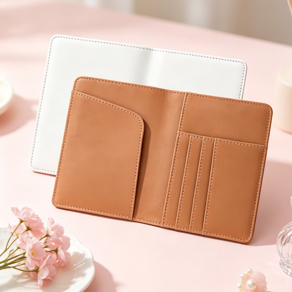 Sublimation Blank PU Leather Passport Holder Cover With Card Slots | 5 Colors Custom DIY Heat Transfer Card Holders Travel Accessory
