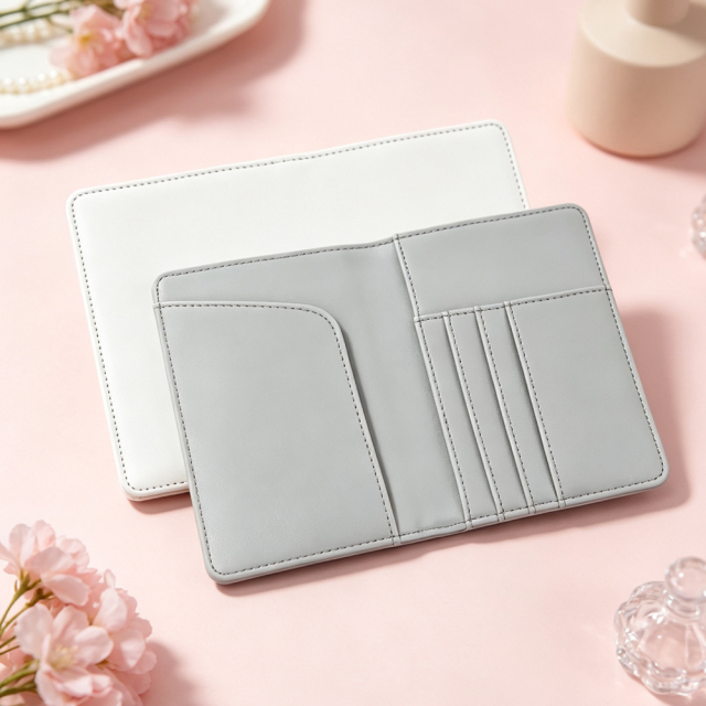 Sublimation Blank PU Leather Passport Holder Cover With Card Slots | 5 Colors Custom DIY Heat Transfer Card Holders Travel Accessory