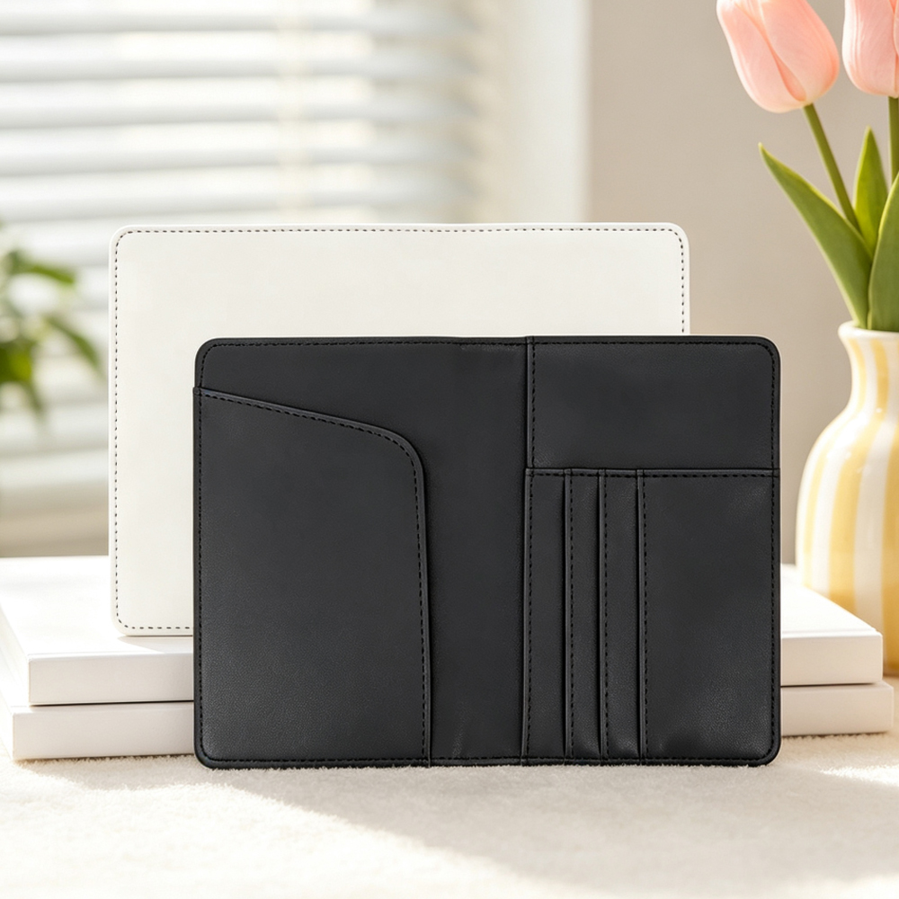 Sublimation Blank PU Leather Passport Holder Cover With Card Slots | 5 Colors Custom DIY Heat Transfer Card Holders Travel Accessory