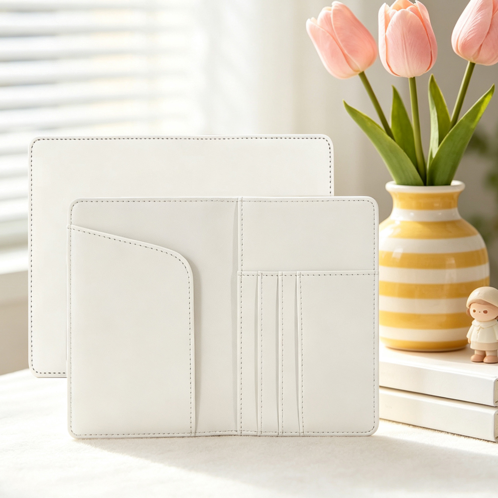 Sublimation Blank PU Leather Passport Holder Cover With Card Slots | 5 Colors Custom DIY Heat Transfer Card Holders Travel Accessory