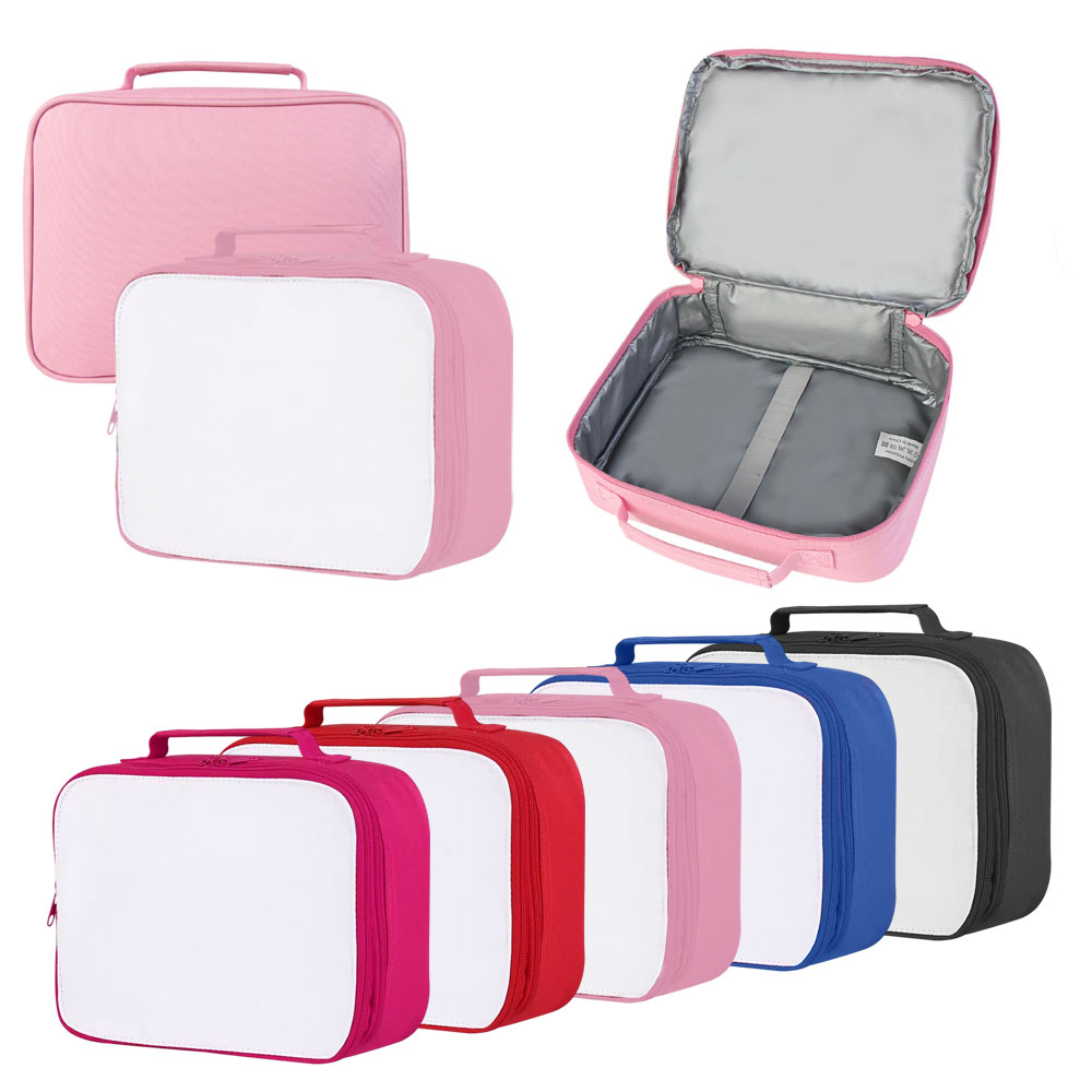 Sublimation Blank Polyester Insulated Lunch Tote Bag for Single-Sided Printing | Custom DIY Lunch Bags -  26*9*20cm | 5 Colors Options