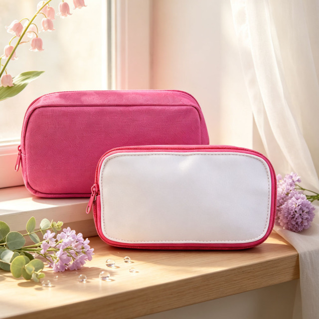 Sublimation Blank Polyester Pencil Case & Makeup Bags for Single-Sided Printing | 22*12*7cm Custom DIY Pencil Case 5 Vibrant Colors Available