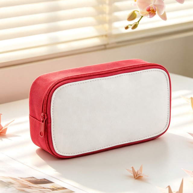 Sublimation Blank Polyester Pencil Case & Makeup Bags for Single-Sided Printing | 22*12*7cm Custom DIY Pencil Case 5 Vibrant Colors Available