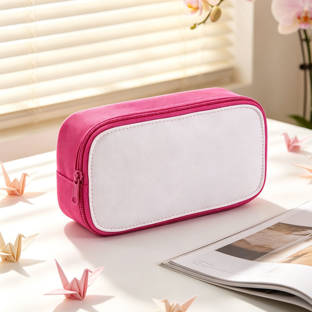 Sublimation Blank Polyester Pencil Case & Makeup Bags for Single-Sided Printing | 22*12*7cm Custom DIY Pencil Case 5 Vibrant Colors Available