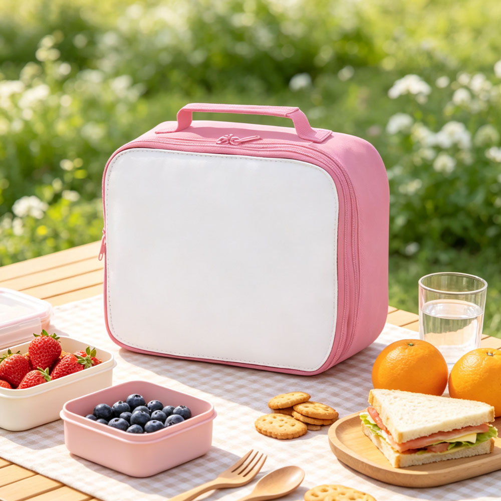 Sublimation Blank Polyester Insulated Lunch Tote Bag for Single-Sided Printing | Custom DIY Lunch Bags -  26*9*20cm | 5 Colors Options