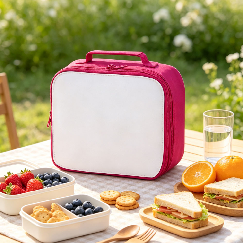 Sublimation Blank Polyester Insulated Lunch Tote Bag for Single-Sided Printing | Custom DIY Lunch Bags -  26*9*20cm | 5 Colors Options