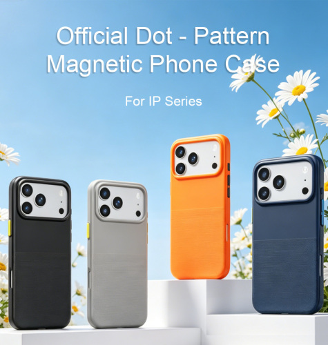 Ready-to-Ship for iPhone 11-17 Series Official-Dot Pattern Magnetic Phone Cases With Velvet Lining | Compatible with iPhone 11-17 Series | 4 Colors Available
