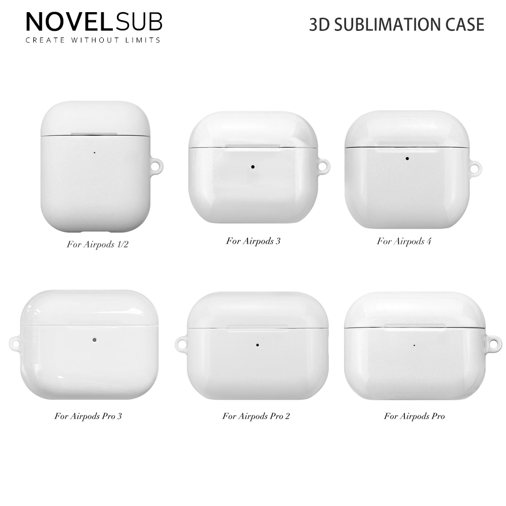 Sublimation Blank 3D Coated Film Airpods Cases for Airpods 1/2/3/4, Airpods Pro 3, Airpods Pro 2, Airpods Pro Custom 3D Sublimation Cover Case for Airpods Series