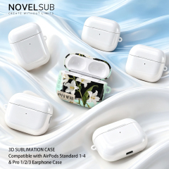 Sublimation Blank 3D Coated Film Airpods Cases for Airpods 1/2/3/4, Airpods Pro 3, Airpods Pro 2, Airpods Pro Custom 3D Sublimation Cover Case for Airpods Series